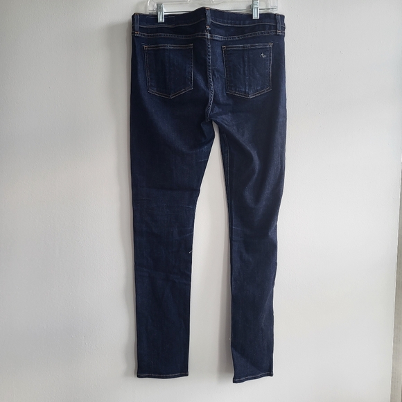 Rag and Bone Skinny Denim Hertiage Dark Wash Jeans Size 32 - Picture 8 of 12